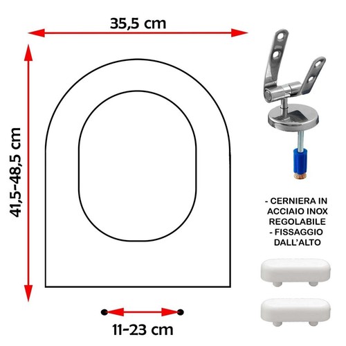 Sedile copriwater compatibile - sedile,