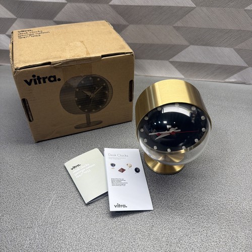 Vitra desk clock - brass, acrylic